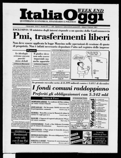 Italia oggi : quotidiano di economia finanza e politica